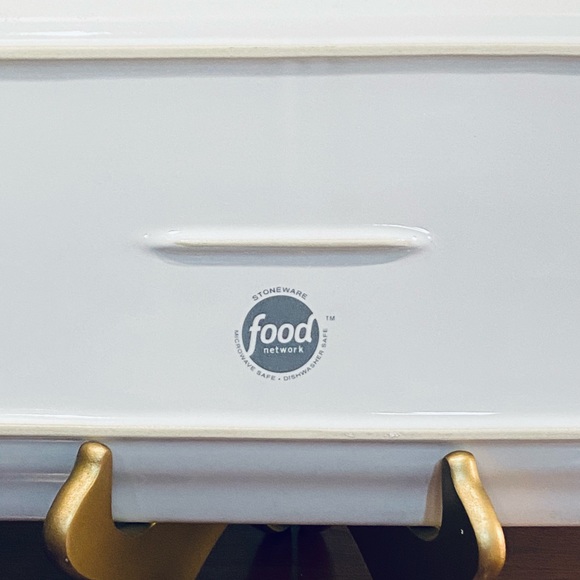 🎄Christmas Merry Red Banner Stoneware Serving Platter by Food Network 13.75" - Picture 6 of 6